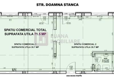 Spatiu comercial NOU | Doamna Stanca  | 71,5  mp | vitrine la strada - 7