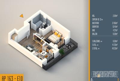 Neofort 84 - Studio modern, incalzire in pardoseala, bloc nou Titan-Pallady - 7