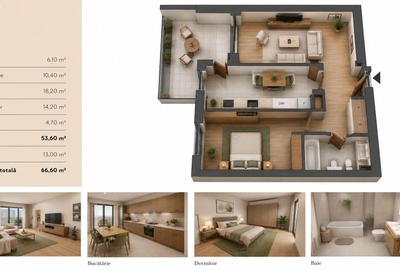 Apartament 2 camere | Terasă superbă de 13 mp | Proiect Premium 2027 - 4