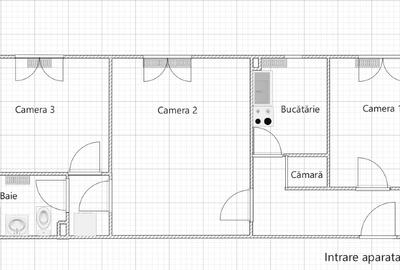 Apartament cu 3 camere în Cetate