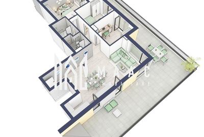 Penthouse 3 camere | Etaj 4 | Balcon 107.2 mp | Turnisor - 5