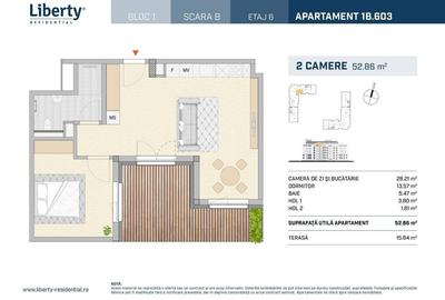 Apartament cu 2 camere semidecomandat în Semicentral