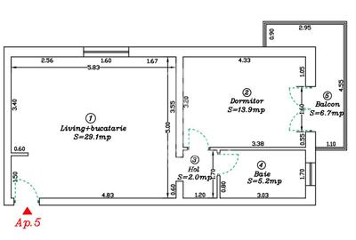 Oportunitate investitie apartamente cu 2 camere etajul 1 - 6