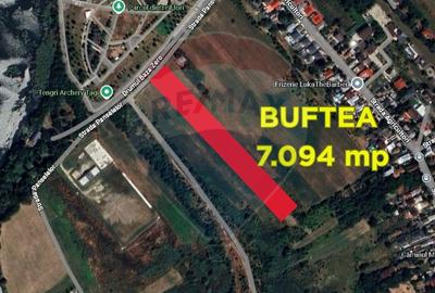 Teren 7094 mp Buftea poziție excelentă vizavi de parc, acces asfaltat - 1