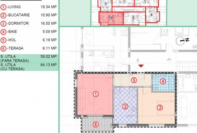 Apartament 2 camere decomandat cu terasa soseaua Leordeni. - 2