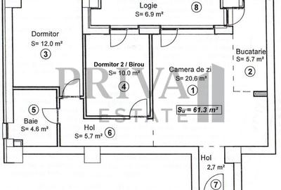 Apartament 3 camere, 68.2 mp, etaj 7, City Of Mara - 11
