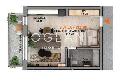 Garsoniera tip Studio finisata la cheie, bloc cu lift,  Calea Surii Mici - 2