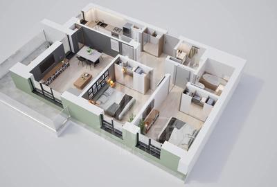 Apartament modern cu 3 camere, Rate la Dezvoltator 7 ani - 11