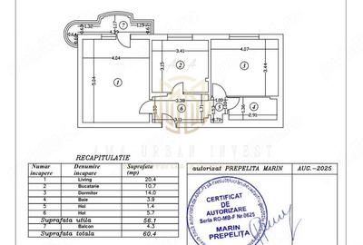 Apartament cu 2 camere decomandat, mobilat în Brâncoveanu
