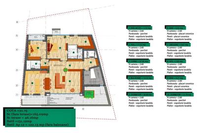 Penthouse 3 camere 158,43 mp - strada Eminescu - 2