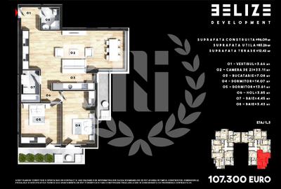 APARTAMENT 3 CAMERE 2 BALCOANE 83 MP - 1