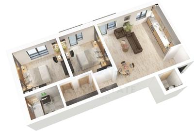 Apartament 73.5 mp utili 3 camere 2 bai si parcare in zona Dna Stanca - 12
