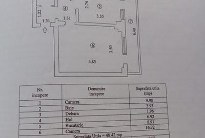 - Apartament 2 camere 54mp, Etaj 1, zona Radu Negru - 2