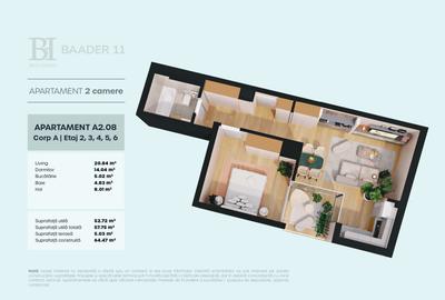 Apartament 2 camere | BEGA Homes | Baader 11 – un nou acasă în inima orașului - 1