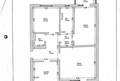 COMISION 0%|Apartament 3 camere|Simion Barnutiu|Centrala Proprie. - 17