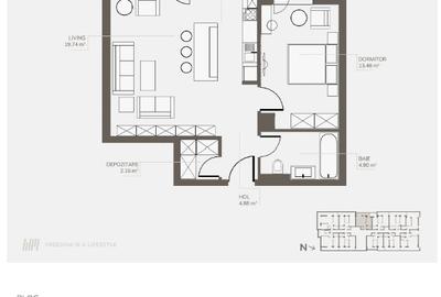 Dezvoltator, Apartament doua camere open space , Welmont/Rokman - 6