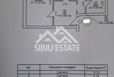 Apartament decomandat cu 2 camere, balcon, etaj 3, recent renovat, -Sibiu - 9