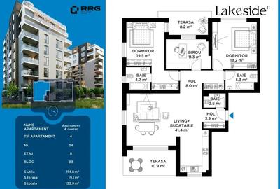 Straulesti Lac | 4 camere|  2 Terase mare - 2