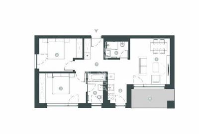 Apartament cu 3 camere decomandat în Elisabetin