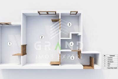 Apartament cu 2 camere semidecomandat, mobilat în Gheorgheni