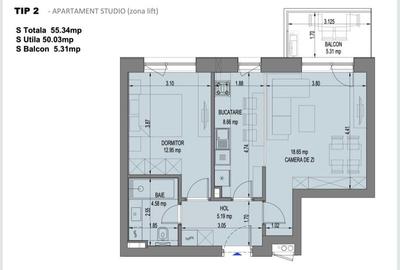 Apartament 2 camere I Nusco City Faza 2 I 159500 + Tva - 7