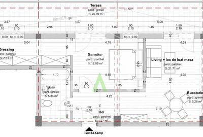 Apartament cu 2 camere semidecomandat în Dâmbul Rotund
