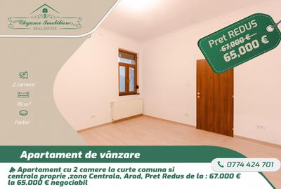 Apartament cu 2 camere nedecomandat în Central