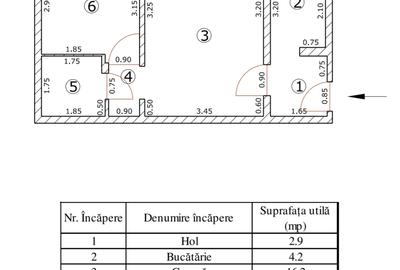 Apartament cu 2 camere in Centrul Civic, etaj 3/4, renovat, balcon, 38,9 mp! - 4