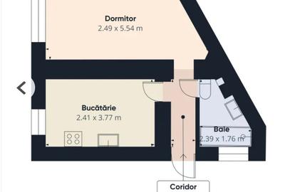 Garsonieră decomandată în Cișmigiu