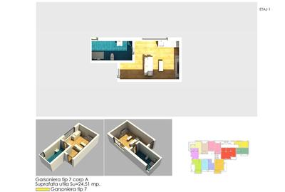 Bloc Nou- de la 830€/m2 - Garsoniera 25 mp utili in Costinesti - 8