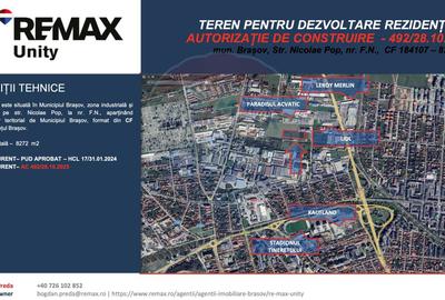 Teren dezvoltare rezidențială 8,272mp Brasov/AUTORIZATIE DE CONSTRUIRE - 2