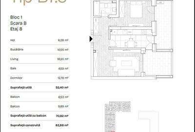 PRIMA ASTERA | FAZA I Apartament cu 2 cam tip B7 - 11