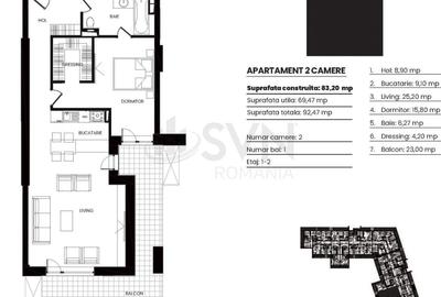 REA1021279 Barbu Vacarescu - Apartament cu 2 camere cu vedere spre lac - 10