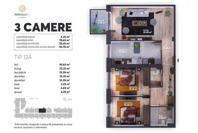 Parcului 20-Expozitiei* Vedere gradina* 78 mp utili*Mobilat si utilat modern* - 14