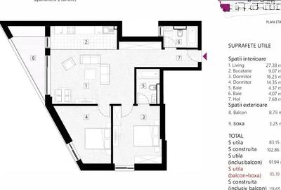 Apartament Lux 3 Camere Eminescu I Boxa Inclusa - 10