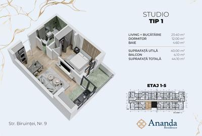 Apartament cu 2 camere decomandat în Central