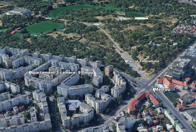 3 camere Tineretului | 100 mp | lângă parc și metrou | mobilat - 1