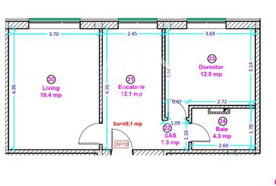 Apartament 2 camere + 48,1 mp + gradina de 34 mp - Shopping City Sibiu - 3