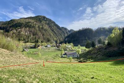 Teren panoramic insorit, utilitati, panta mica si padure, turism sau vacanta - 1