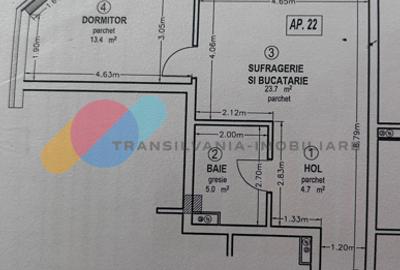 Apartament 2 camere, 46,8 mp, parcare subterana-Baciu - 5