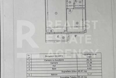Vânzare, apartament, 2 camere, în zona Militari Residence - 5