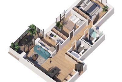 Apartament spatios 3 camere cu balcoane - 4