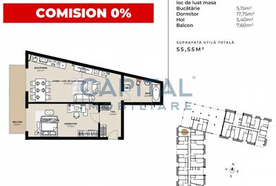 Apartament 2 camere – Marasti, bloc nou in constructie - 1