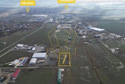 Teren industrial 4.000 mp, parcelabil, POT 80% I Săcălaz - 3