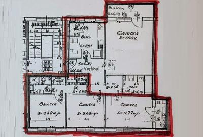 Apartament 4 camere, et.2/4, 79.8 mp, spatios, Dambul Rotund - 5