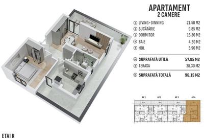 Comision 0% 2 camere Terasa | Prelungirea Ghencea | Latin - 2