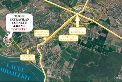 Teren extravilan de 4400 mp, în Cornetu