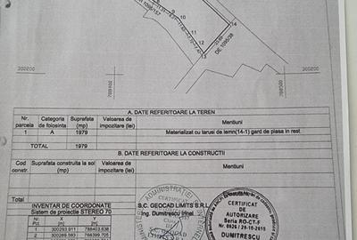 Teren Construcții intravilan de 1979 mp, în Exterior Sud