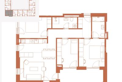 Comision 0! River by Hexagon - apartament 4 camere, 86 mp, terasa 18 mp - 2