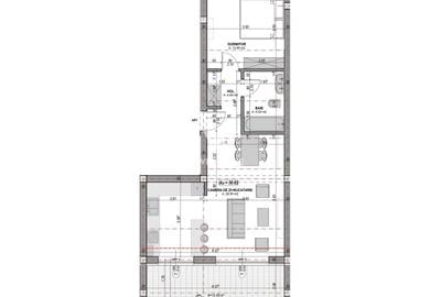 Apartament 2 camere, 51 mp utili cu balcon orientare SUD, la alb - 8